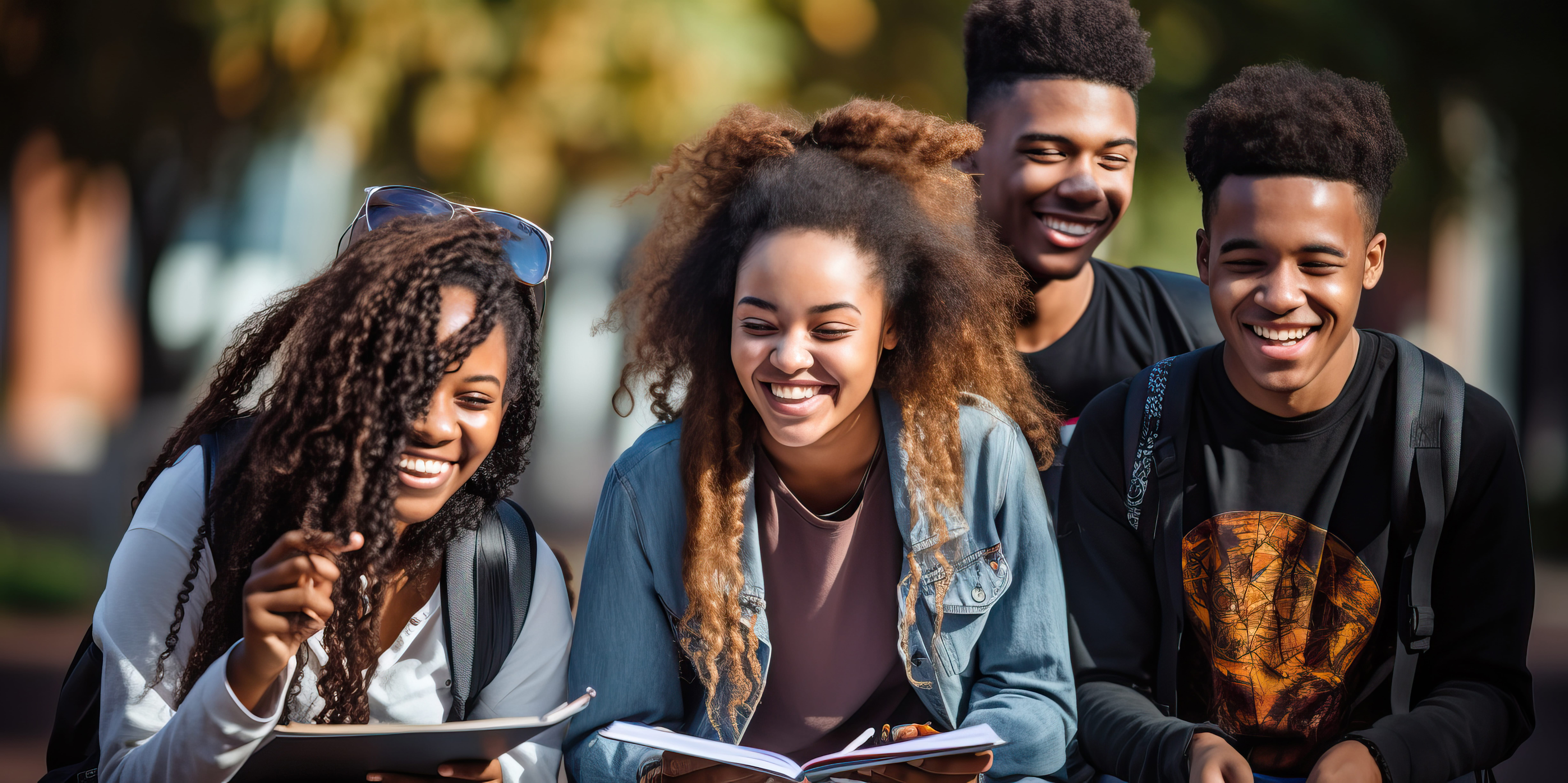 group people are smiling one is wearing blue jacket